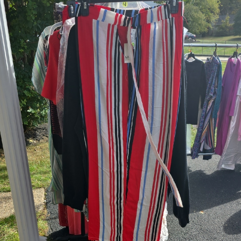 Striped Red and White Skirt